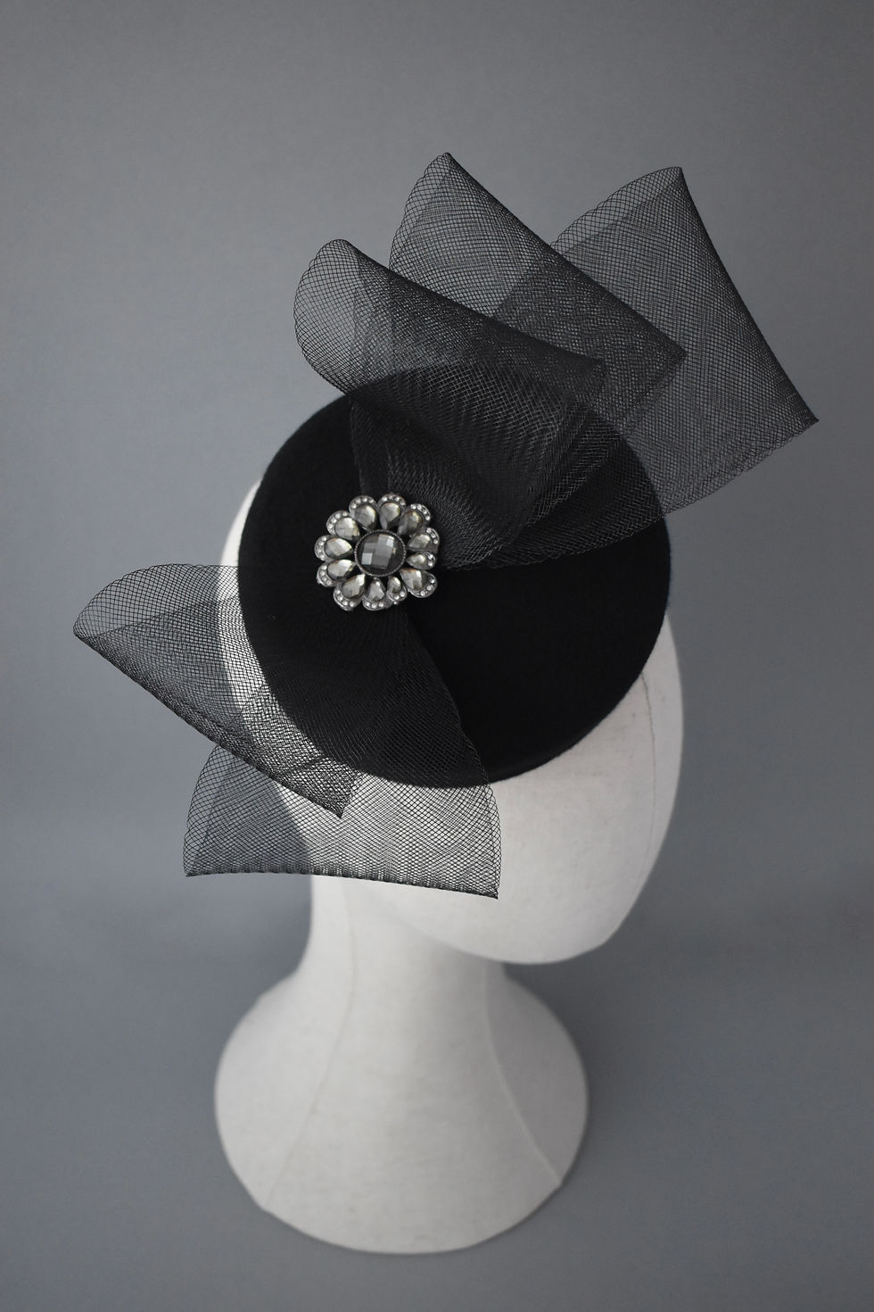 Thumbnail: Black Pillbox Hat with Statement Bow