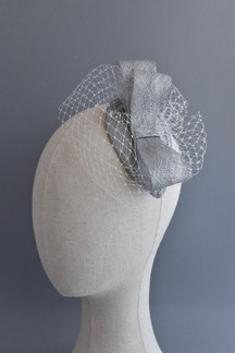 Silver Fascinator, Silver Wedding Fascinator, Silver Wedding Hat, Bespoke fascinator, Kent