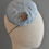 Thumbnail: Blue Silk Percher Hat with Vintage Silver Adornment
