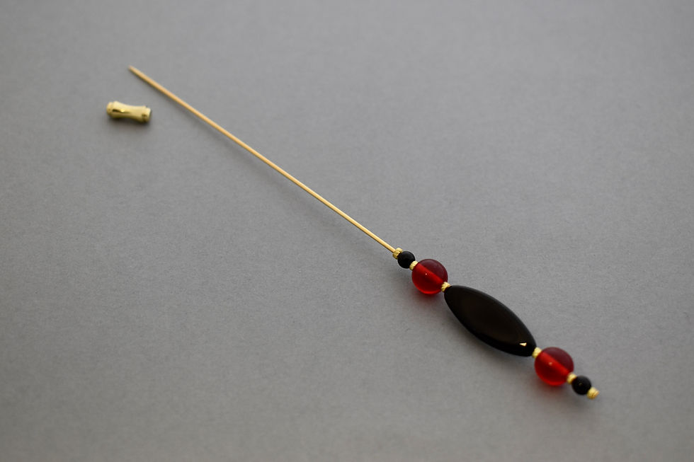 Thumbnail: Black and Red Hat Pin