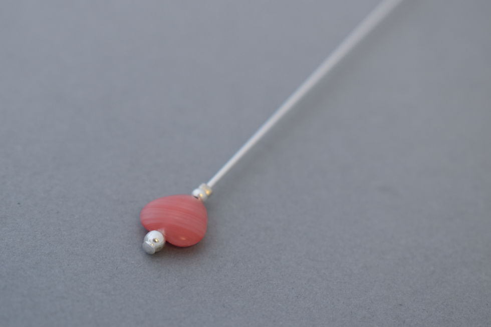 Thumbnail: Small Light Red Heart Hat Pin or Lapel Pin