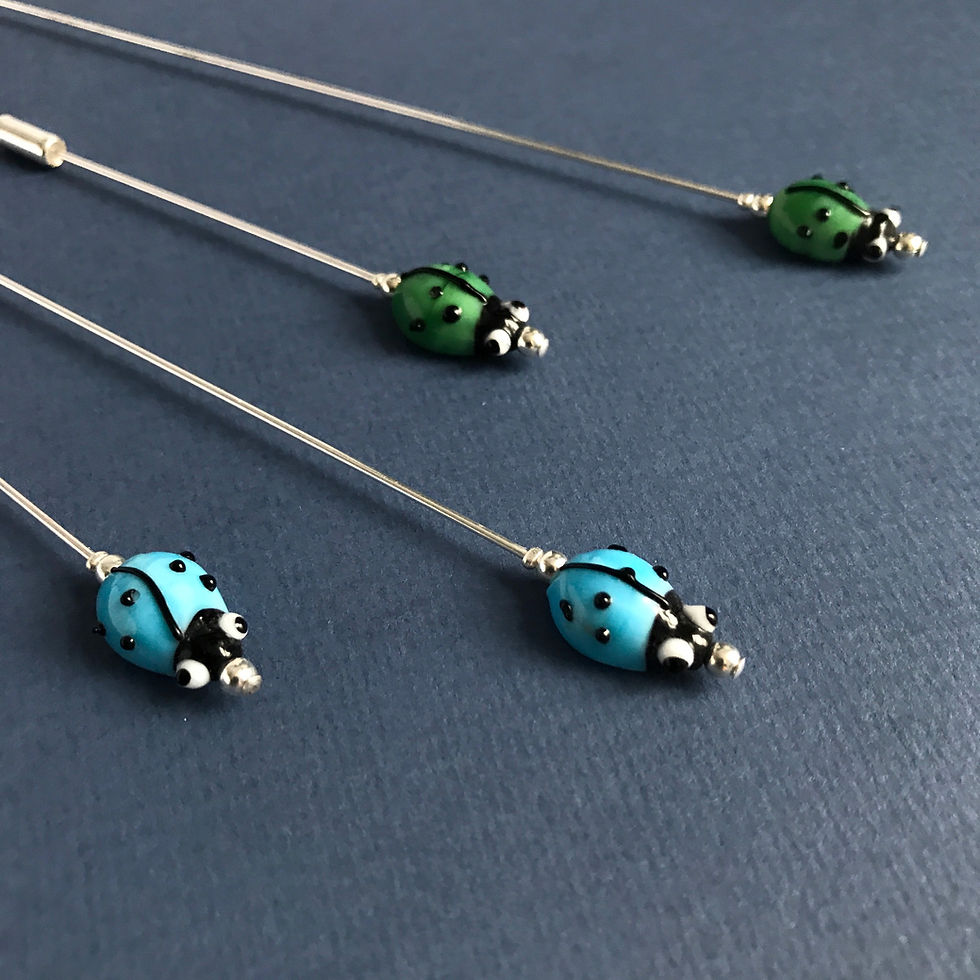Thumbnail: Blue or Green Ladybird Pin