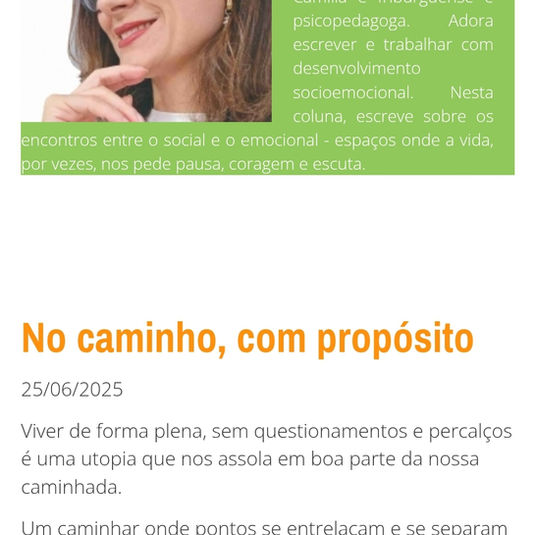 No caminho, com propósito*