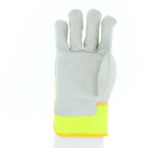 Code 130W Fleece Lined Hi Vis Leather Work Glove Stalwart Safety
