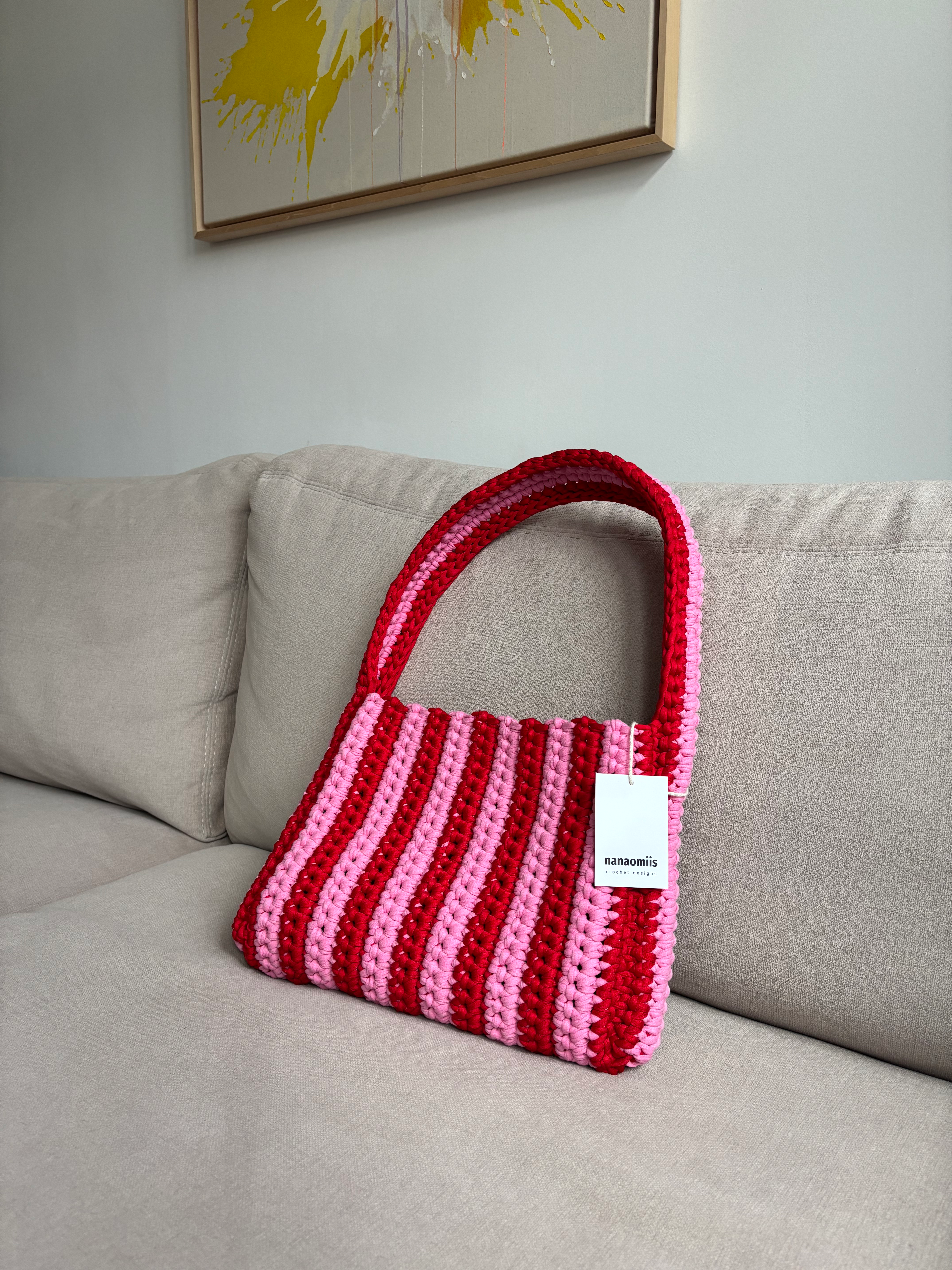 Shopper bag - red & pink