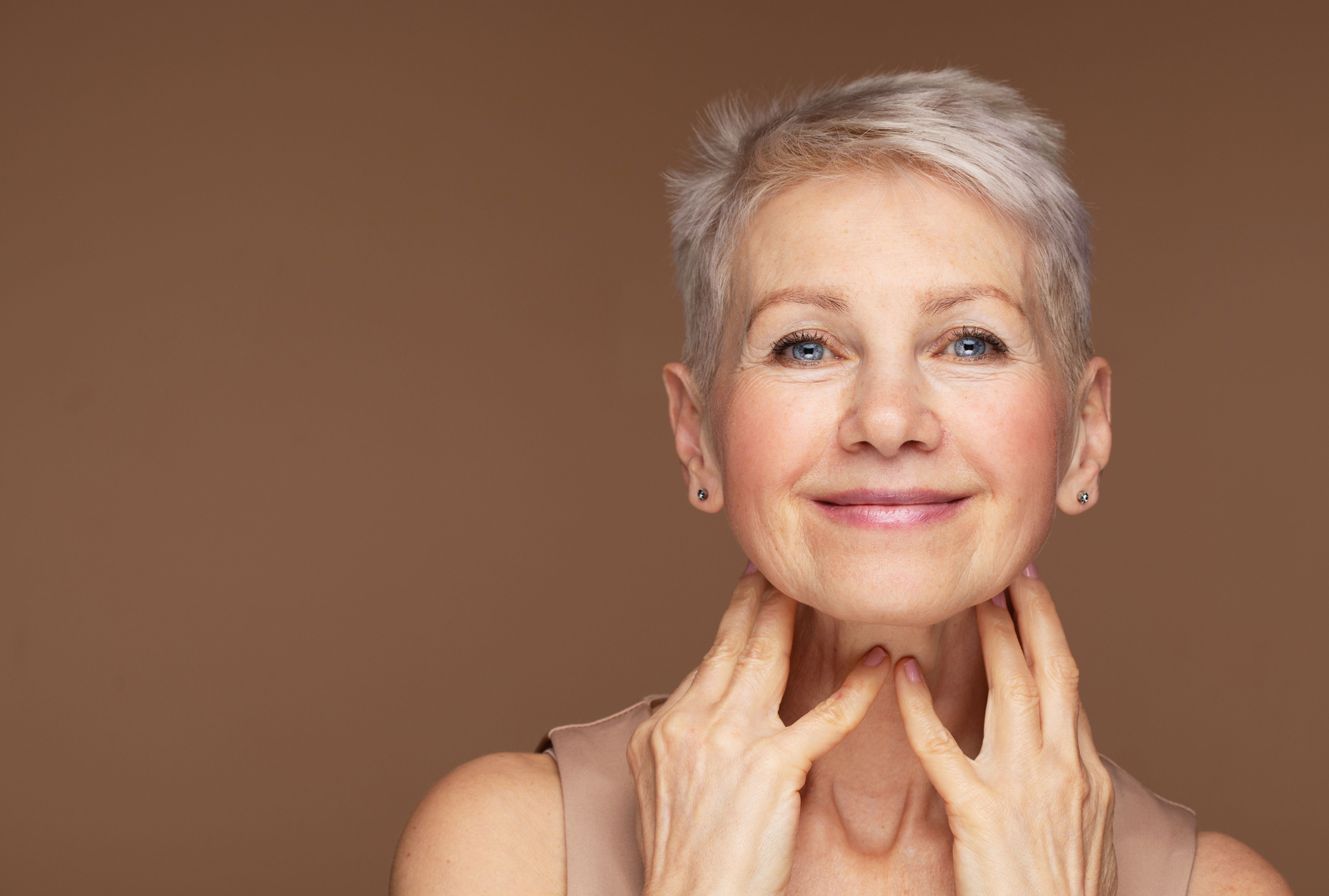 Midlife smiling woman