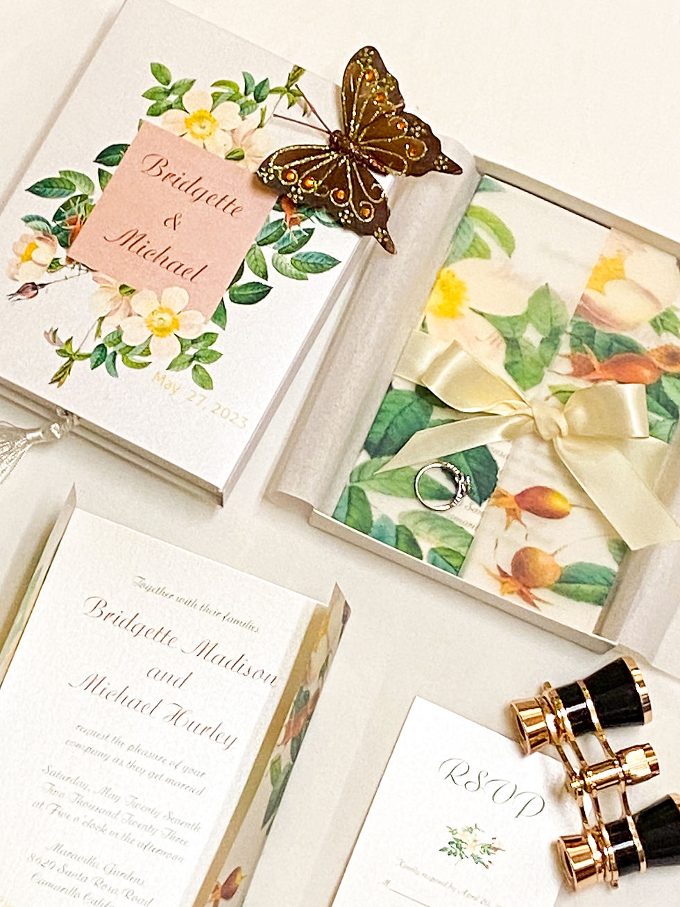 Thumbnail: Bridgette and Michael Boxed Wedding Invitation