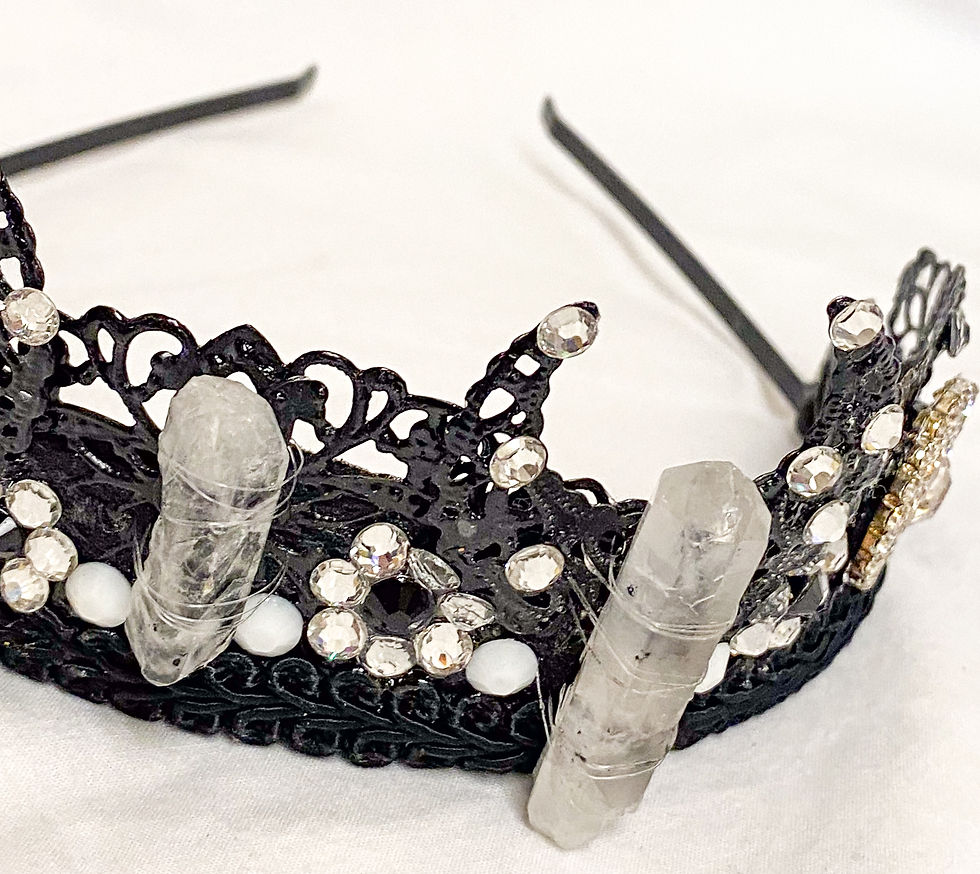 Thumbnail: Bella Black Moon Crystal Tiara