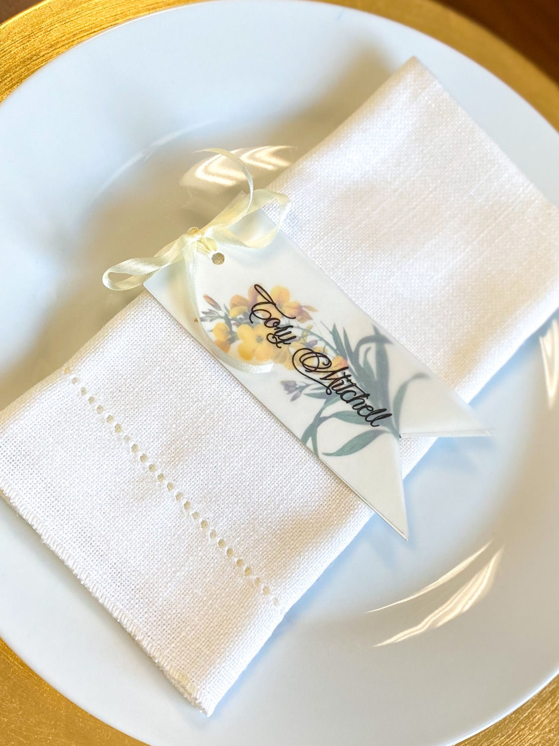 Vintage Wallflower Place Card