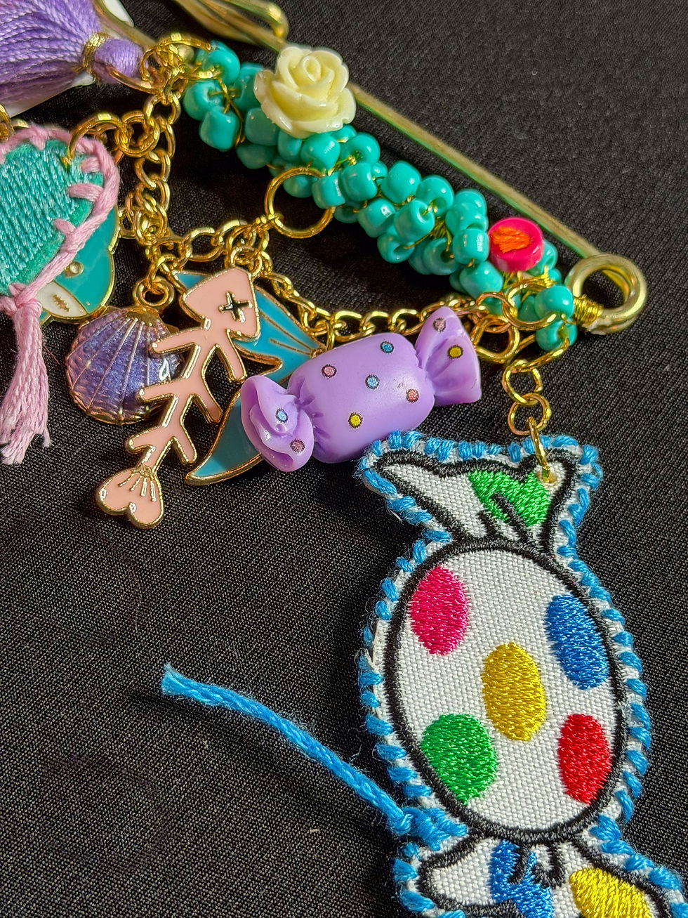 Thumbnail: Candy Safety Pin Brooch
