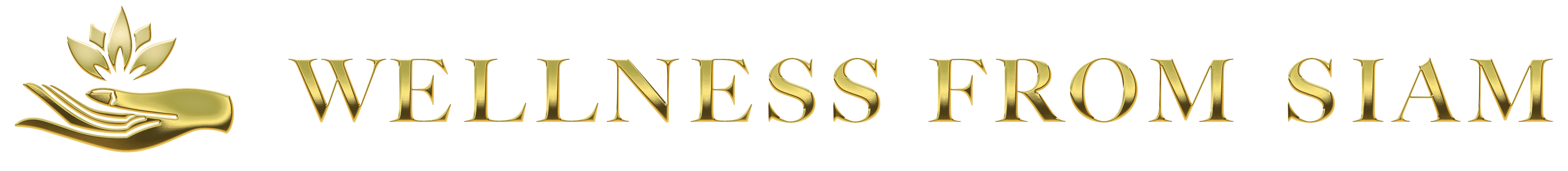 Wellness From Siam Logo in gold metallic
