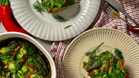 CRUSTED GREEN QUICHE