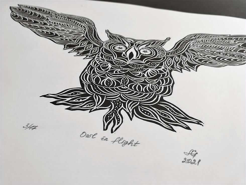 Thumbnail: Owl in flight