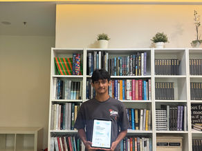 Nithesh accomplishing his internship experience at Make The Change