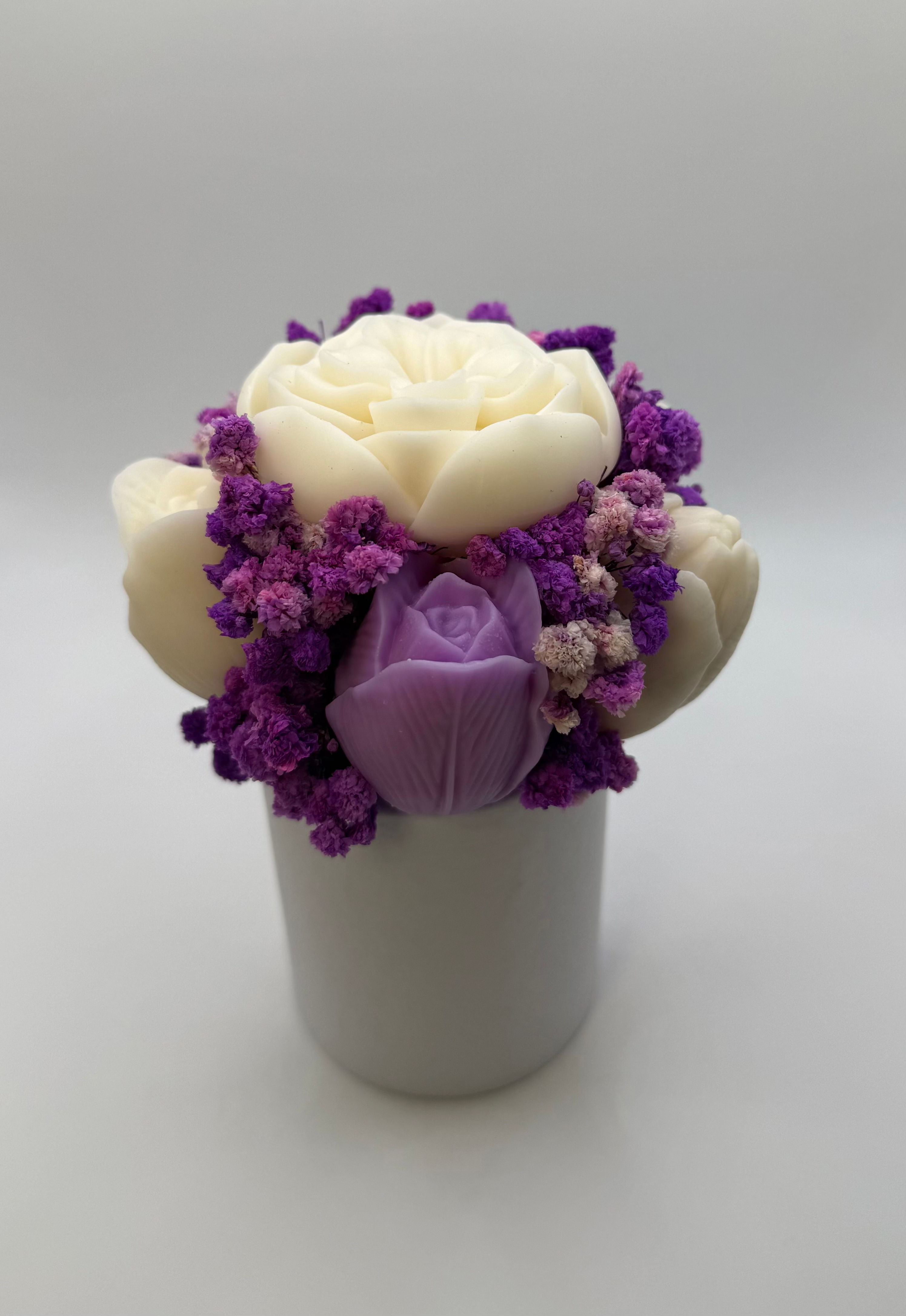 Rosenzauber - Cremeweiß/Lila