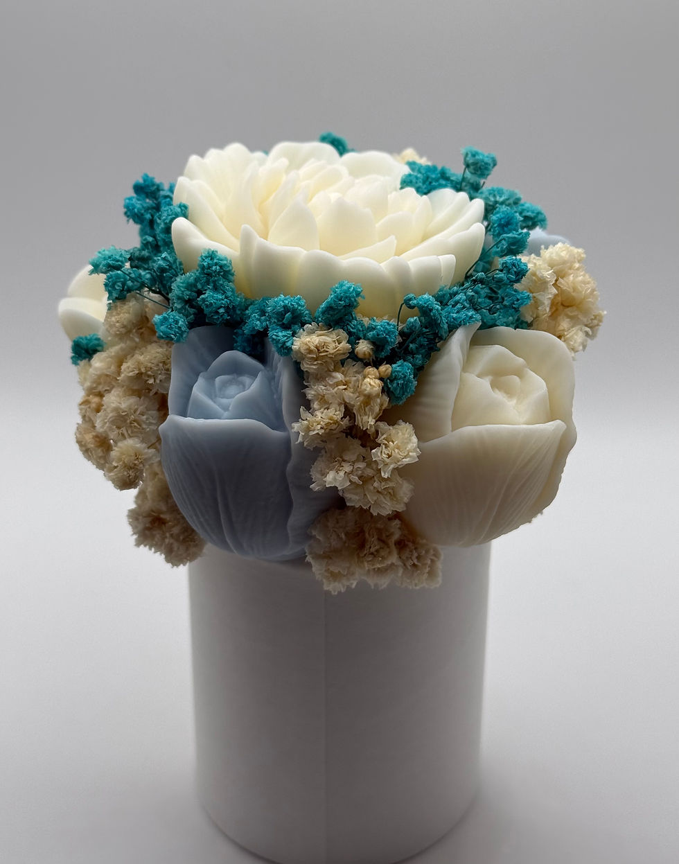 Miniaturbild: Himmelsblüte - Cremeweiß/Babyblau