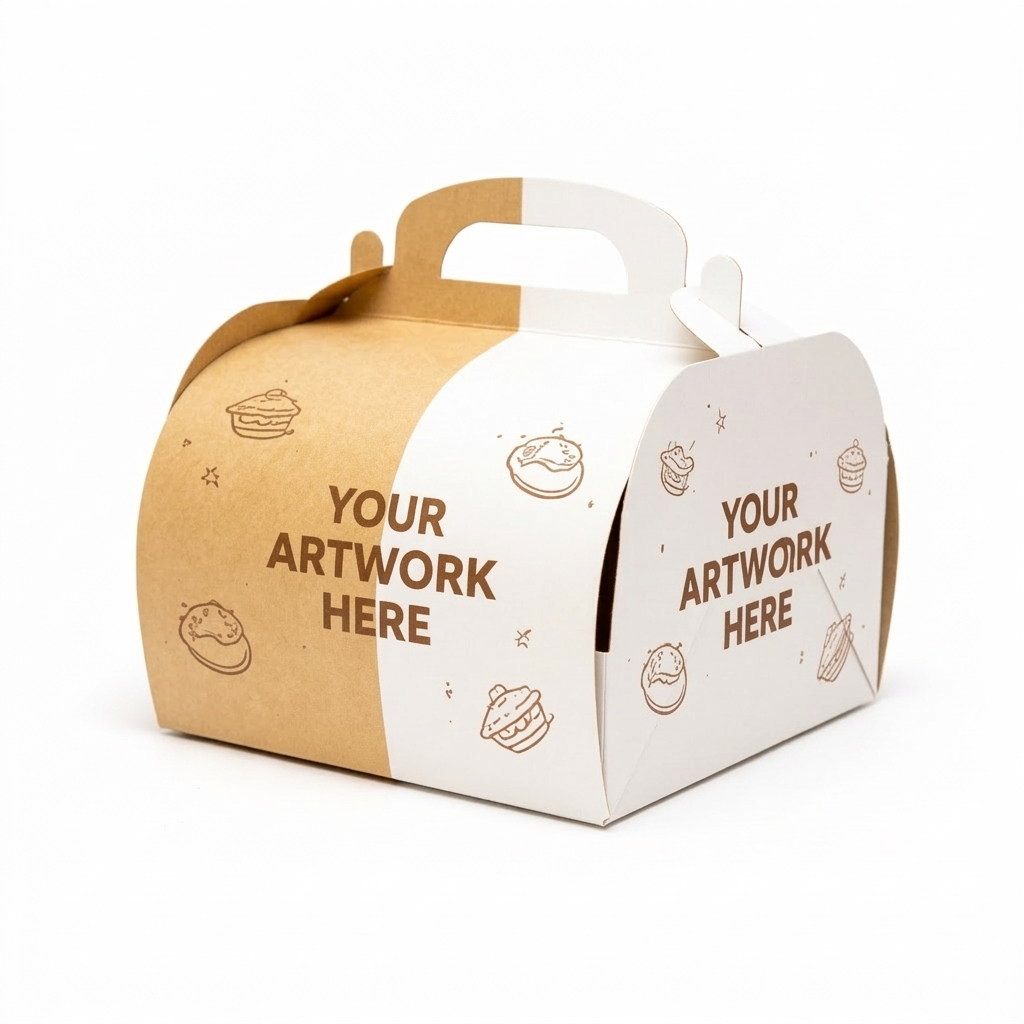 Custom handle Cake Box