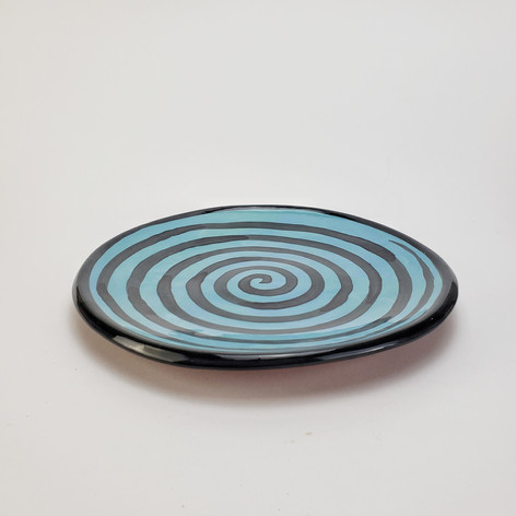 Blue Green Confetti 10.5 inch dinner pla