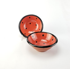 Red Confetti Dessert Bowls