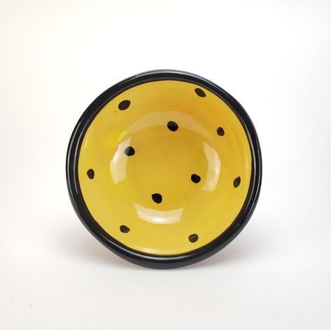 Yellow Confetti 7 inch dessert bowl