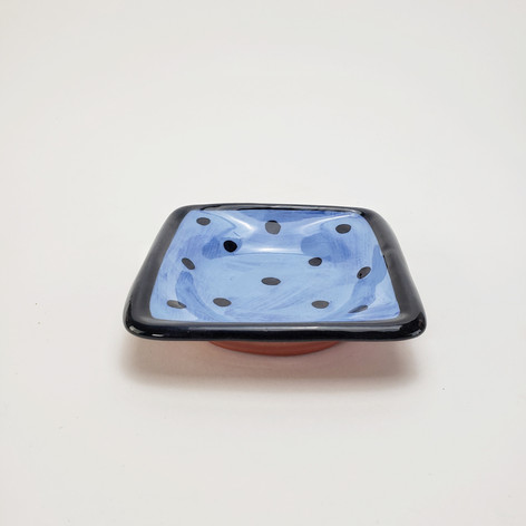 Blue Confetti 5 inch dipping dish