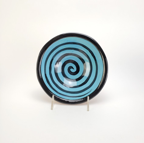 Blue Green Confetti 8 inch soup bowl