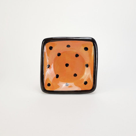 Orange Confetti 5 inch dipping dish
