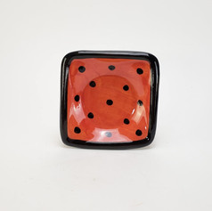 Red Confetti Dipping Dish