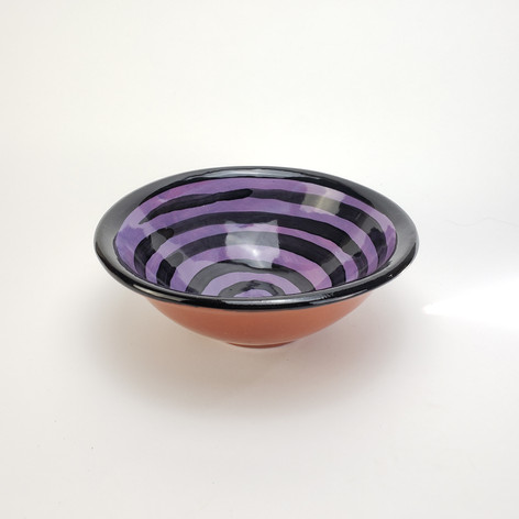 Purple Confetti 8 inch soup bowl