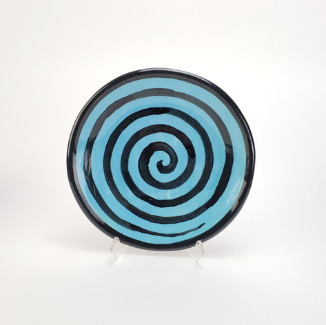 Blue Green Confetti 8 inch salad plate