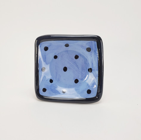 Blue Confetti 5 inch dipping dish