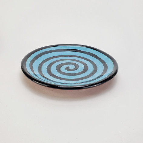 Blue Green Confetti 8 inch salad plate