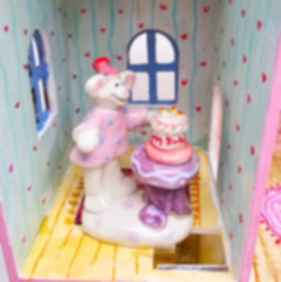 Bunny blows out the candles on her cake