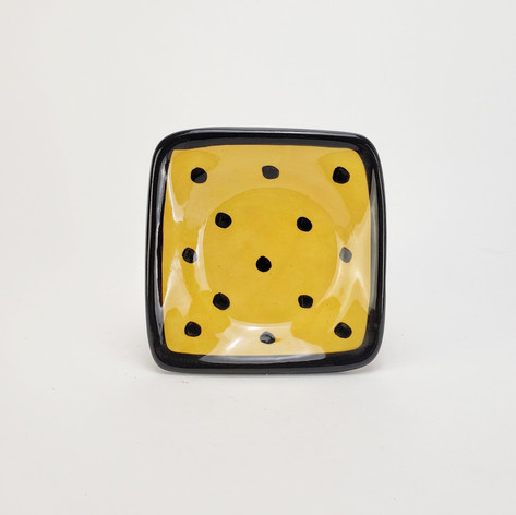 Yellow Confetti 5 inch dipping dish