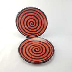 Red Confetti Dinner Plates