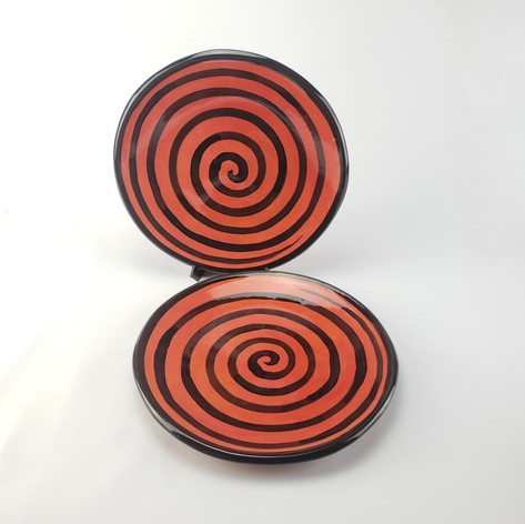 Red Confetti Dinner Plates