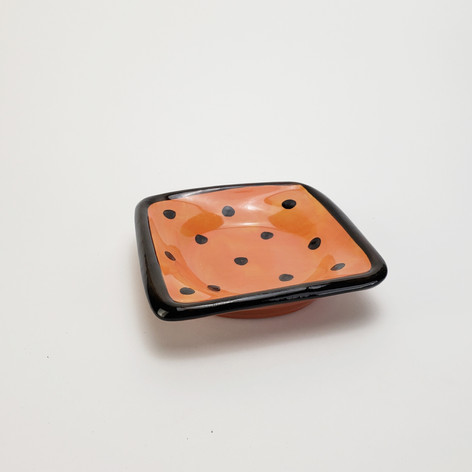 Orange Confetti 5 inch dipping dish
