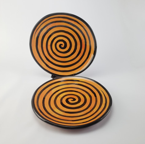 Orange Confetti Dinner Plates