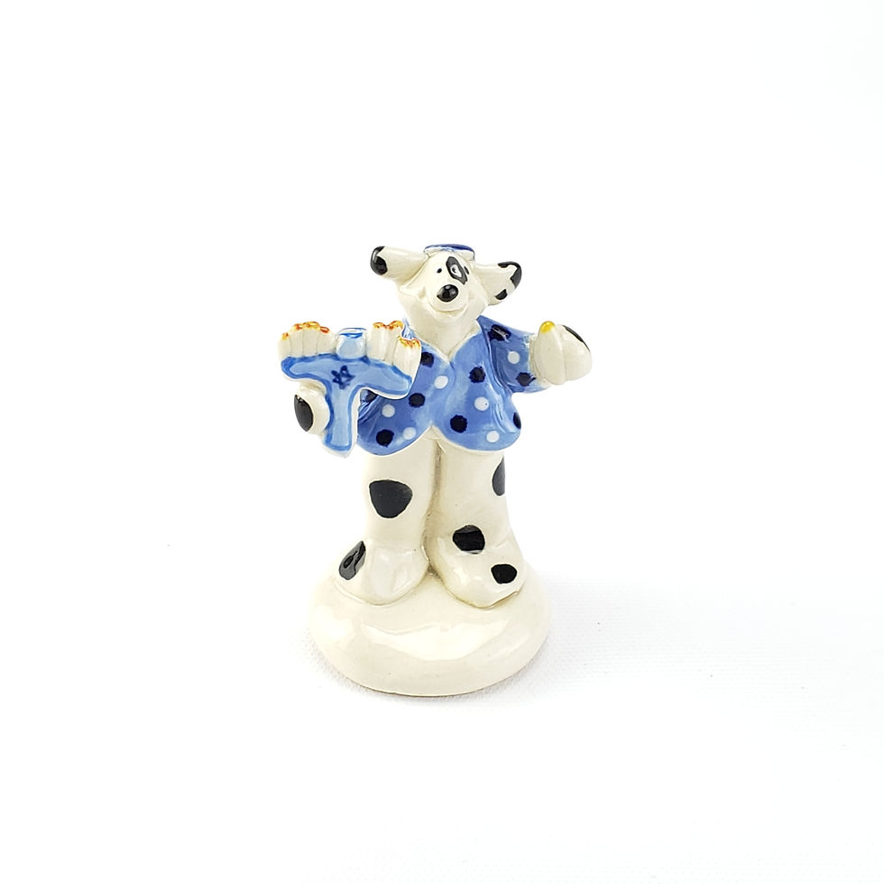 Hanukkah doggy with menorah. 