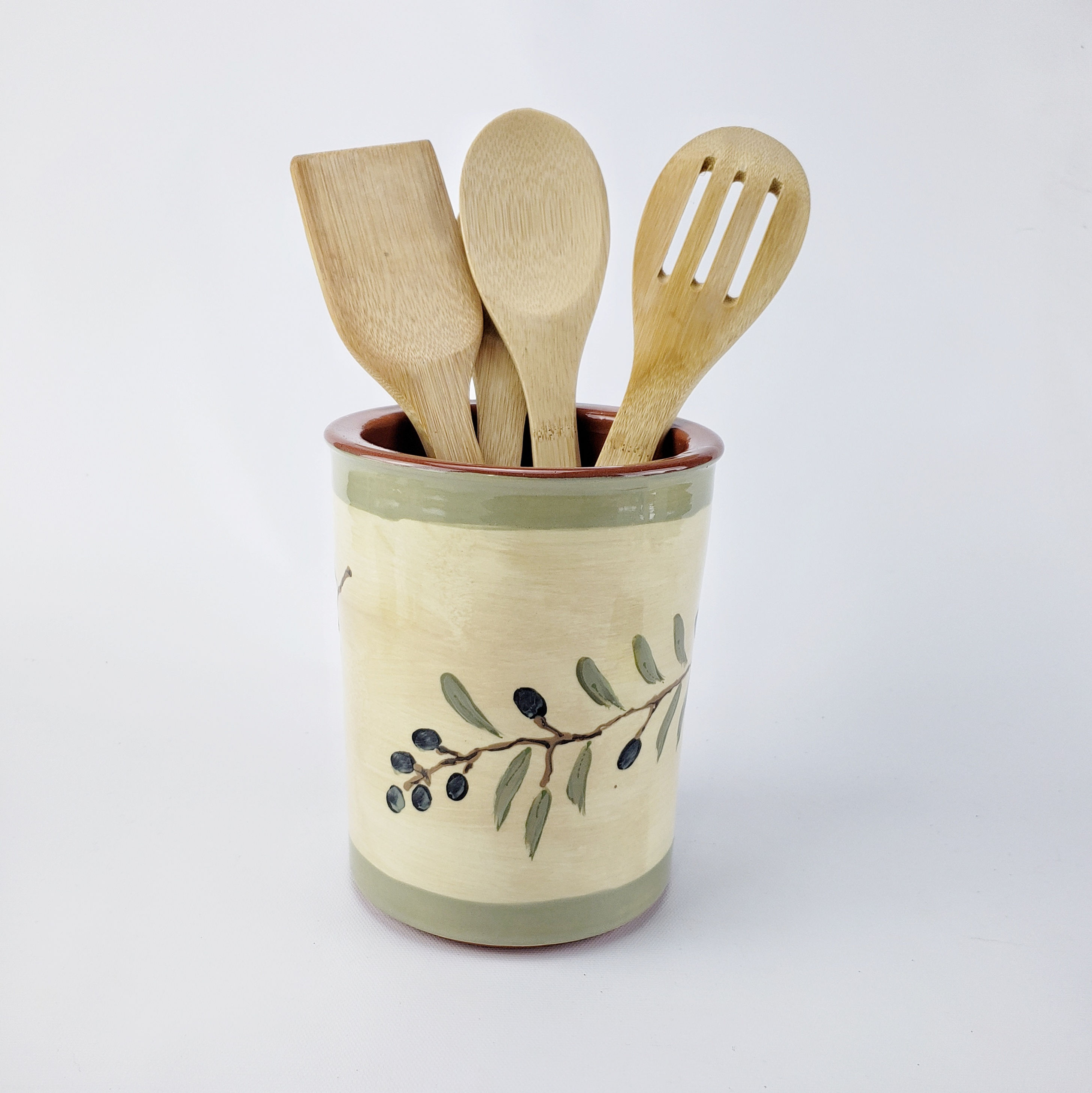 Olive Branch Utensil Jar