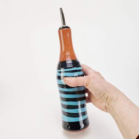 Blue Green Confetti oil bottle