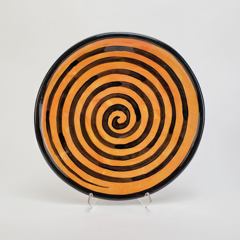 Orange Confetti 10.5 inch dinner plate
