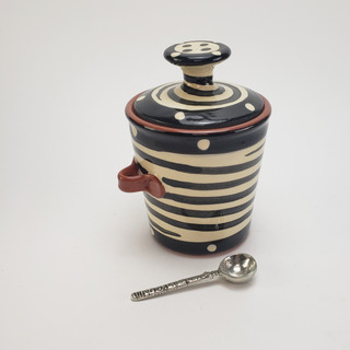 Spiral Sugar/Salt Jar with Spoon