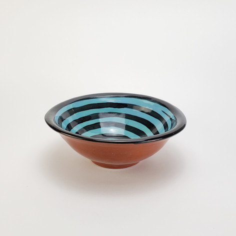 Blue Green Confetti 8 inch soup bowl
