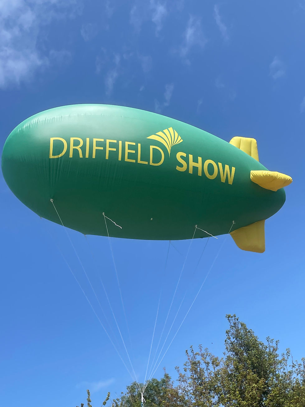 The Driffield Show blimp was seen gracing the skies