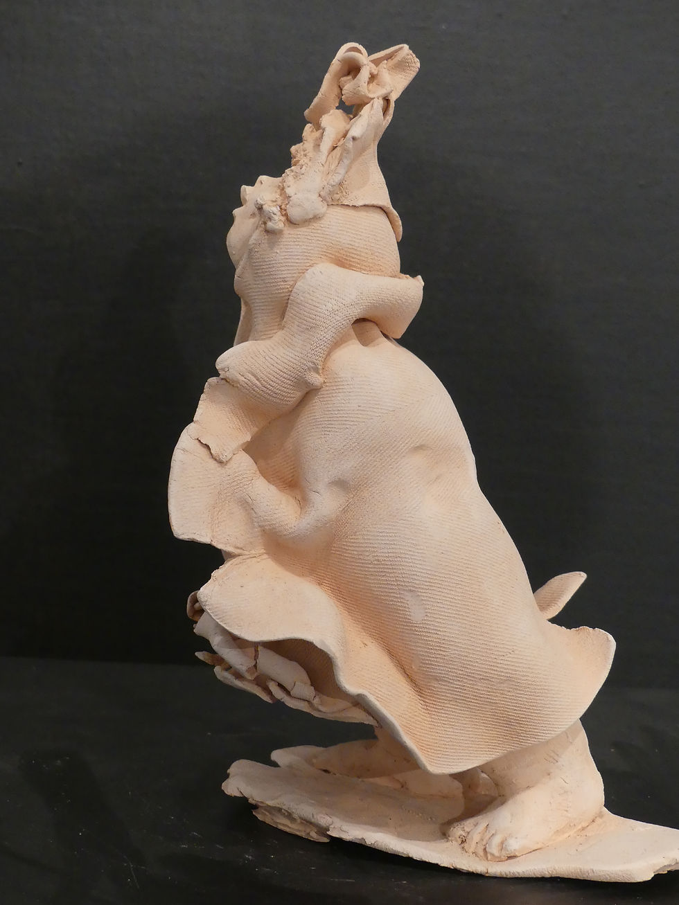 Miniature : Louloutte théâtre, pièce unique, terre-cuite rose
