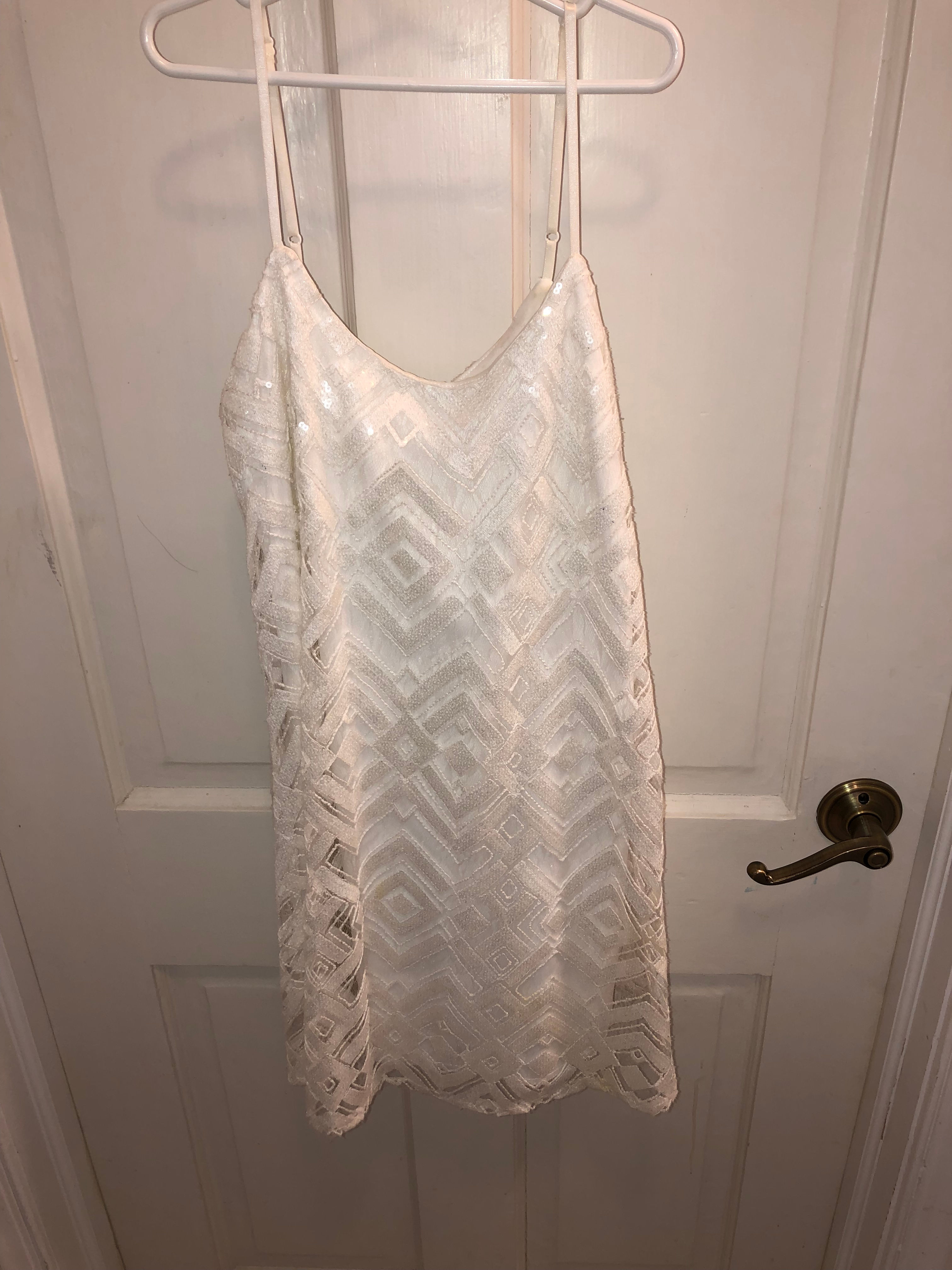 White Sequin Dress