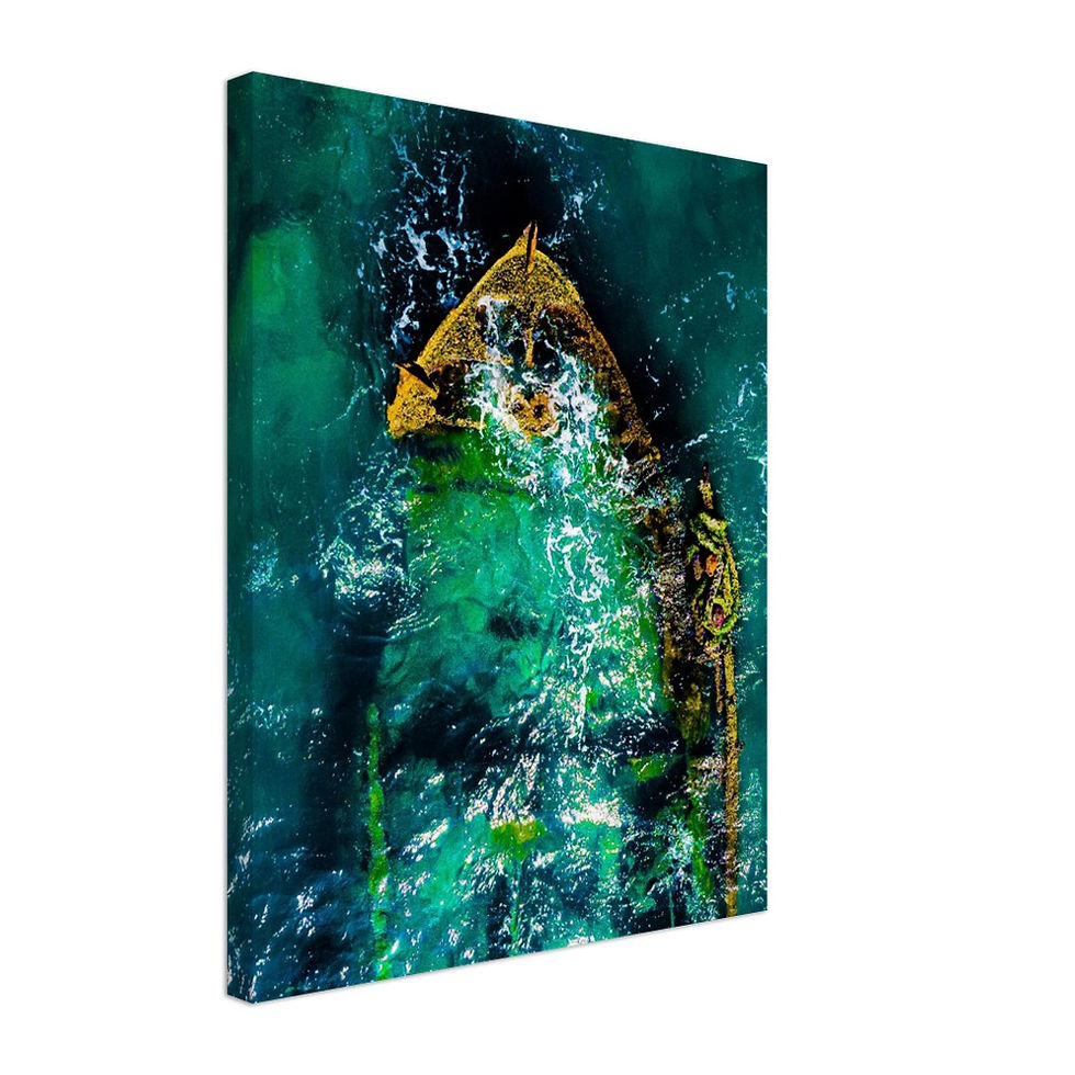 The Sa'ar Shipwreck (Canvas Print)