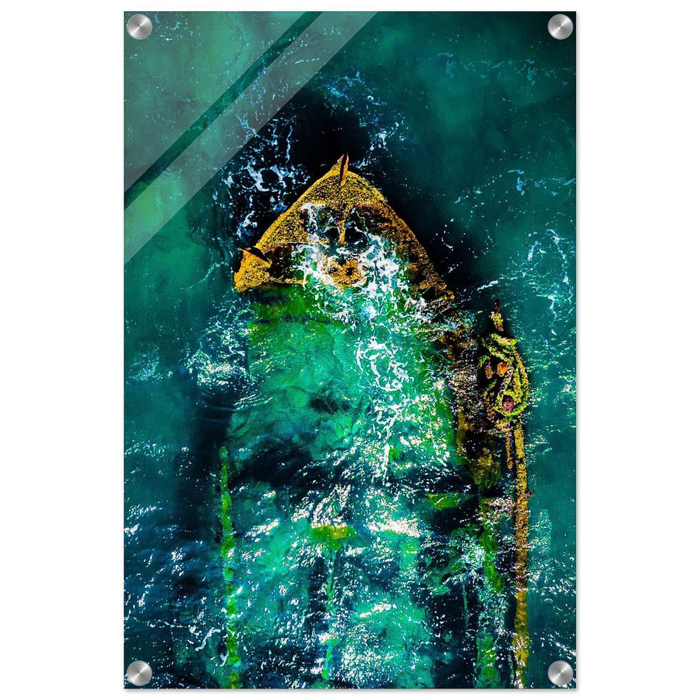 The Sa'ar Shipwreck (Acrylic Print)