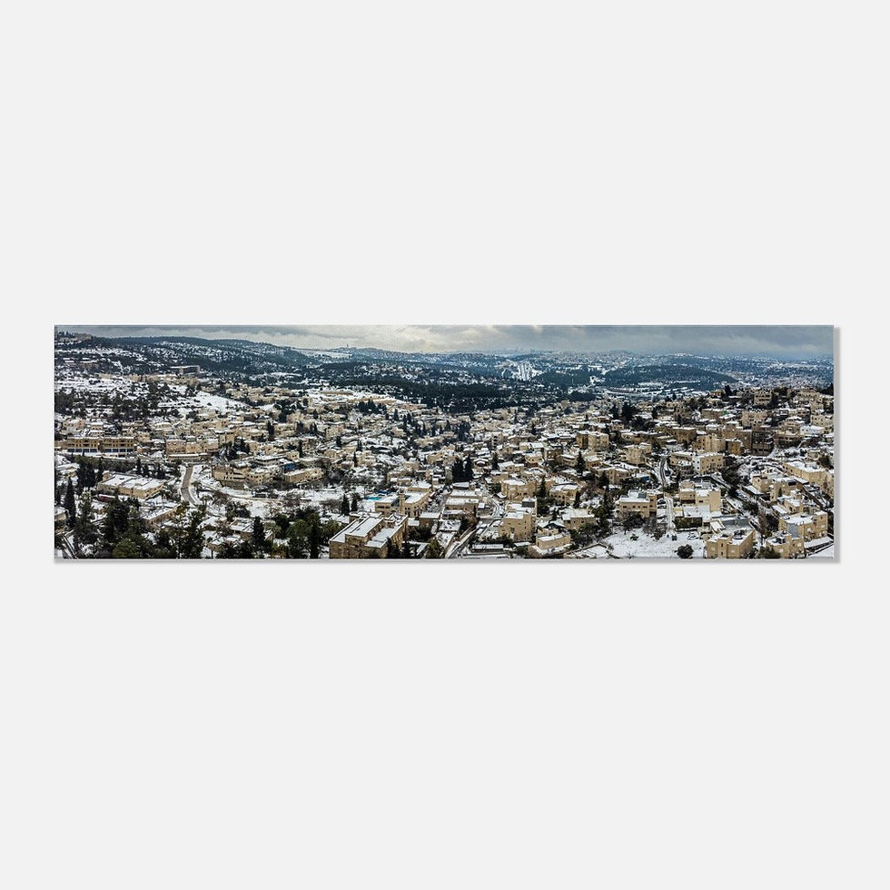Snow over the Jerusalem Mountains